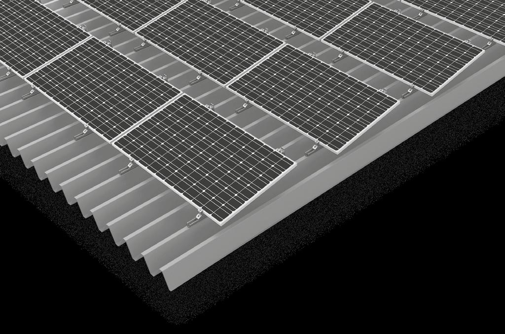 Sistema S-Dome Small TTSobre chapa trapezoidal para uma inclinação de