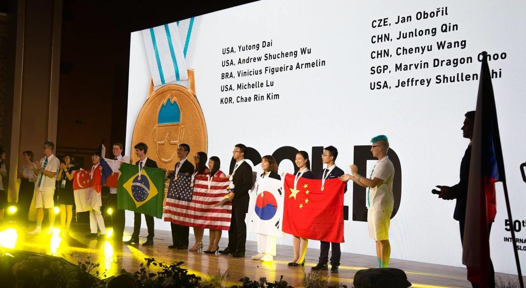 50 th International Chemistry Olympiad Cerimônia de Premiação da OBQ e OBQJr