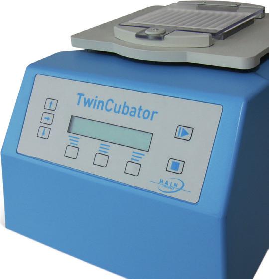 EQUIPAMENTOS HAIN LIFESCIENCE TWINCUBATOR Semiautomatizado até 12 amostras Plataforma de hibridização rápida e simples, ideal para o