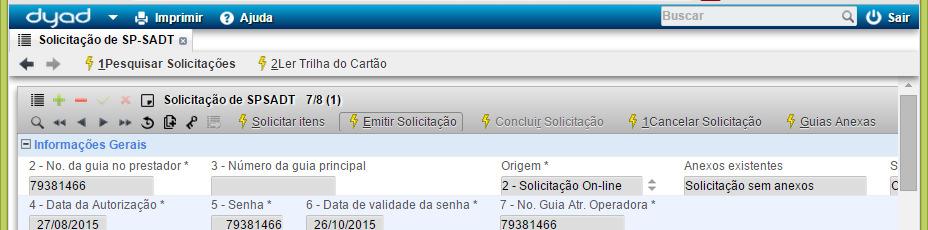 Emitir (imprimir) a Guia no padrão TISS Após a Guia ter sido criada, revisada, concluída e autorizada, o credenciado pode realizar a impressão da Guia e