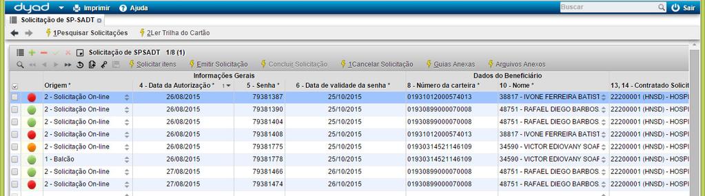 clicar sobre o ícone de MUDAR VISÃO. 4. Faturamento Online Neste novo módulo serão criadas, de forma avulsa, as guias (consulta, honorários, resumo de internação e SP-SADT).