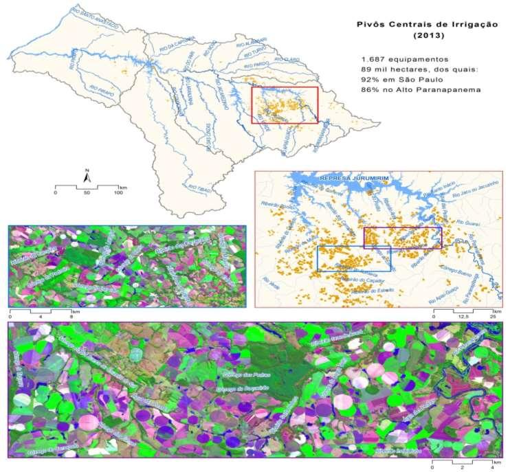 Síntese do mapeamento de pivôs centrais de irrigação (2013)