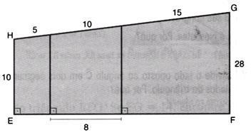 Questão 0 Observe a representação geométrica de um terreno EFGH (vista de cima), no qual as medidas indicadas então em metros.