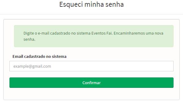 2 OBTENDO UMA NOVA SENHA DE ACESSO Se ao tentar efetuar login você for informado de que seu e-mail ou senha está incorreto, deve redefinir sua senha, clicando em Esqueceu sua senha?