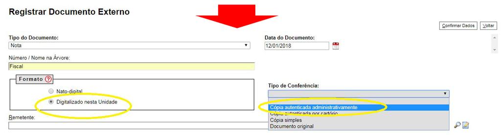 RECEBIMENTO DO BEM pelo solicitante.