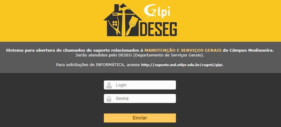 MANUAL DE UTILIZAÇÃO DO SISTEMA DE SOLICITAÇÃO DE SERVIÇOS DO DEPARTAMENTO DE SERVIÇOS GERAIS Apresentação Este documento apresenta os procedimentos para utilização do sistema informatizado adotado