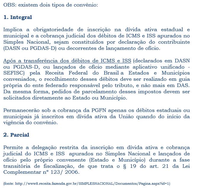 3º Mediante convênio, a Procuradoria-Geral da Fazenda Nacional poderá delegar aos Estados e Municípios a inscrição em dívida ativa estadual e municipal e a cobrança judicial dos tributos estaduais e