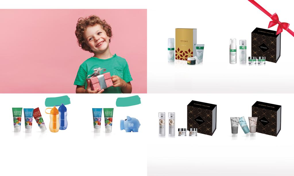 KIDS COLLECTION CONJUNTOS ESSENCIAS OFERTAS EXCLUSIVAS PRESENTES PERFEITOS CRIANÇAS FELIZES CONJUNTO TRAVEL SET Spray Intensivo Aloe Vera 00ml Creme regenerador intensivo 0ml Gel corporal com 99%