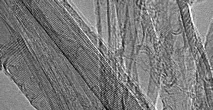 As imagens dos nanotubos crescidos