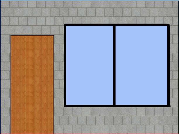 Parede hipotética com porta e janela grande Parede = 45 db(a) + porta =