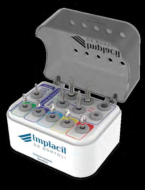 Estojos Cirúrgicos implante 5 mm / 6 mm HE hi ø 4.0 / ø 5.0 mm cm ø 5.5 mm Upgrade he cm ø 3.5 mm / ø 4.0 mm Upgrade hi cm ø 3.5 mm / ø 4.0 mm Fresa Lança 2.0 x 5 mm 27212 Fresa Cônica 3.