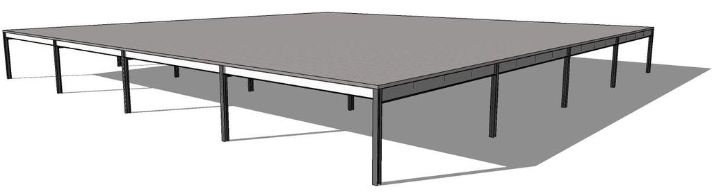 102 Figura 5.5 Perspectiva do modelo de piso misto (aço-concreto). Tabela 5.1 - Características geométricas das vigas e colunas do piso misto (dimensões em mm).