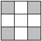 Dessa forma, temos um total de 5+5+ 4 =14 cubinhos cinzentos. 39. A figura a seguir foi dividida em três partes iguais.