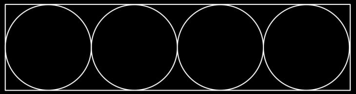 Os lados do retângulo que são tocados pelas circunferências tocam cada circunferência em apenas um ponto. Qual o perímetro do retângulo?