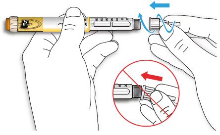SEMPRE utilize agulhas compatíveis ao uso de SOLIQUA, Caneta Solostar. Antes de utilizar a agulha, leia cuidadosamente as Instruções de uso que acompanham as agulhas. A. Pegue uma agulha nova e retire o lacre de proteção.