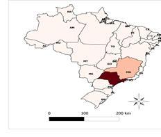 Dentre os estados avaliados, São Paulo foi o que apresentou o maior valor de comercialização, em 2008, quando vendeu a tonelada de