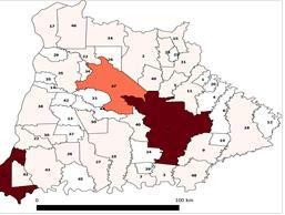 69 Figura 14: Estimativa da Geração Total de Resíduos Sólidos Urbanos dos 30 Municípios mais Representativos do Oeste do Paraná (t/dia) - 1970-2020 1970 1980 1991