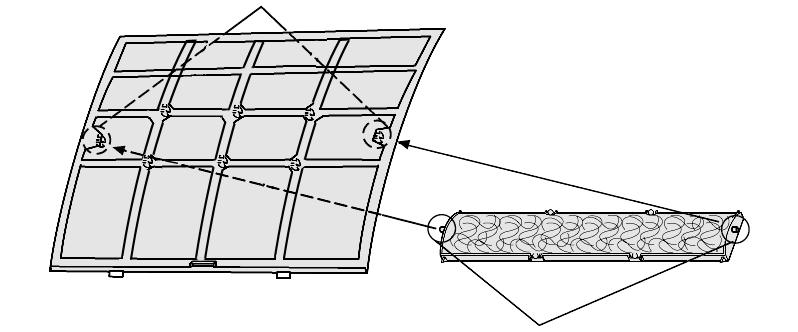 LIMPEZA E CUIDADOS Instalação do Filtro de Limpeza de Ar. Abra a Grelha de Admissão e retire os Filtros de Ar. 2. Instale o conjunto do filtro de limpeza de ar (conjunto de 2).