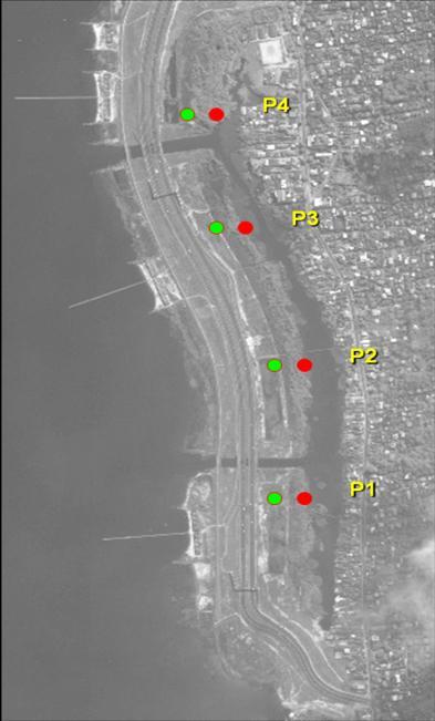 de Florianópolis. A obra do aterro foi iniciada em 1996. Na porção norte da enseada, o aterro foi colocado adjacente à avenida Costeira do Pirajubaé.