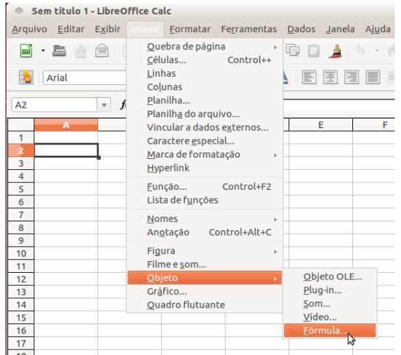 Funções docalc A inserção de função no Calc é um facilitador para solução de problemas pelo uso de modelos já preparados.