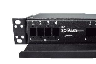 SPLITTER 1X2 1X4 1X8 1X16 INPUT 4 4 4 2 OUTPUT 8 16 32 32 Composição: Estrutura em aço SAE 1010 com espessura de 0,9mm.