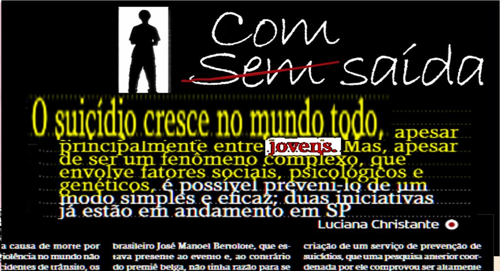 O SUICÍDIO CRESCE EM TODO O MUNDO A IGREJA PRECISA fazer o DEVER DE CASA (CUIDAR DAS PRISÕES DA ALMA DENTRO DA IGREJA).