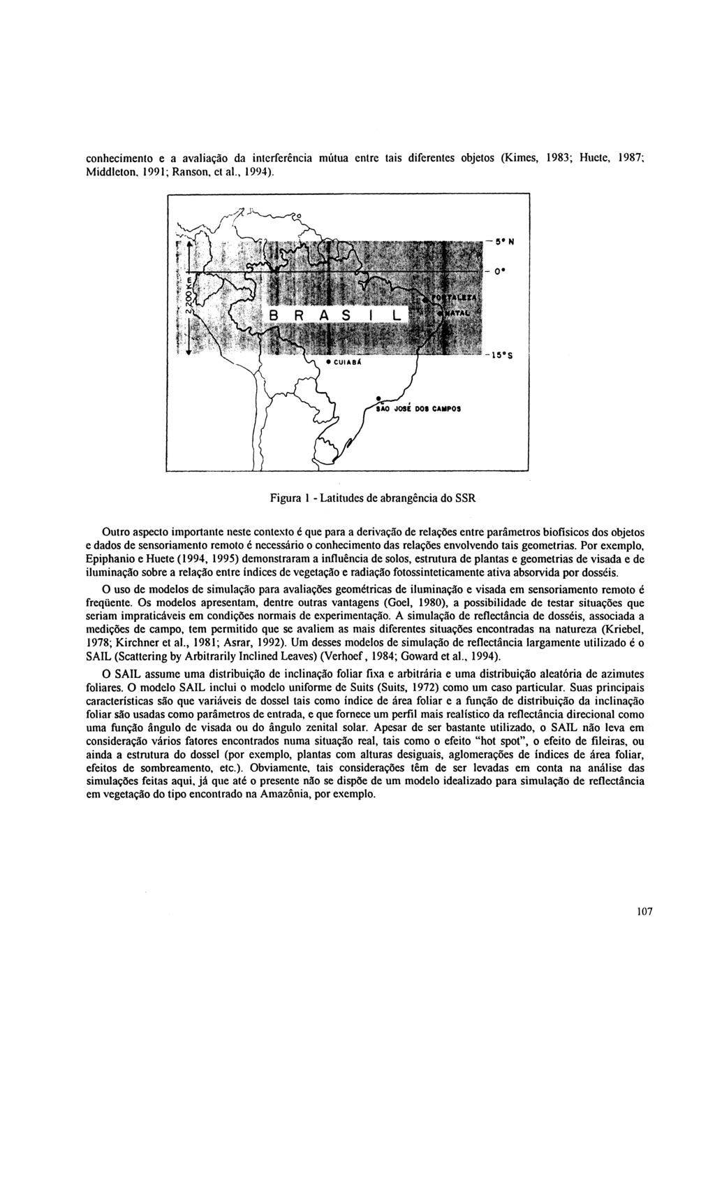 , conhecimento e a avaliação da interferência mútua entre tais diferentes objetos (Kimes, 1983; Huete, 1987; Middleton, 1991; Ranson, et al., 1994). rj-,? J O,, \..._,..:.?...,,...:'..ç.::»:::yi., :,.