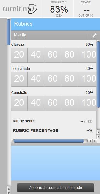 Utilizando uma Rubrica Ao voltar para a página do documento, voce observará que a rubrica selecionada aparece agora ao lado direito do texto.