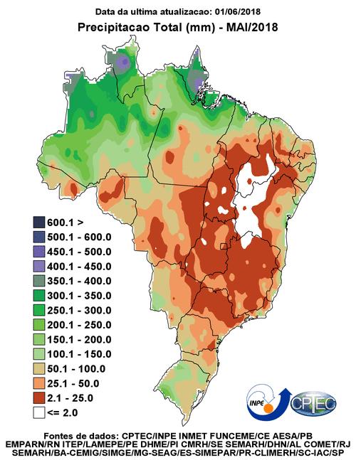 estado, que apresentou pouco chuva, uma vez que parte deste setor já encontrava-se no