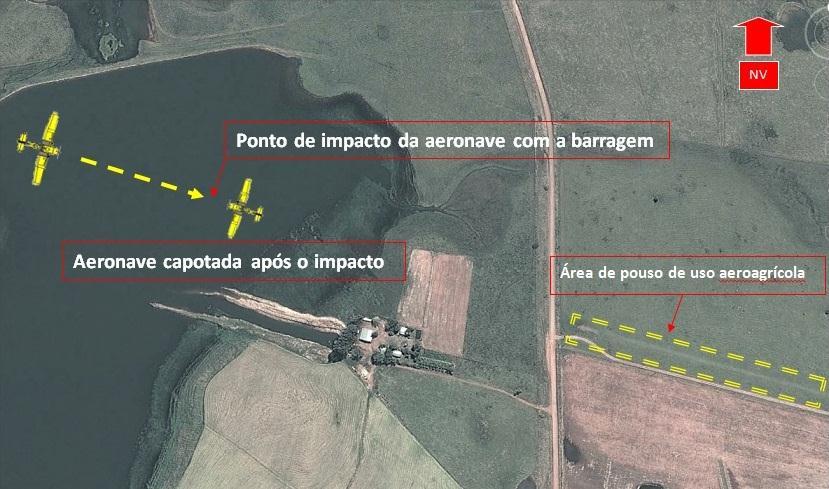 2. Histórico do voo A aeronave decolou de uma pista de pouso eventual, no município de Alegrete, RS, para realizar aplicação de defensivo agrícola.