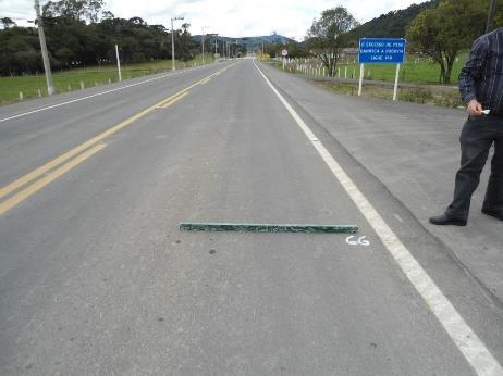 12 Levantamento de defeitos e medida de trilha de roda (agosto 2012) segmentos monitorados de Urubici.