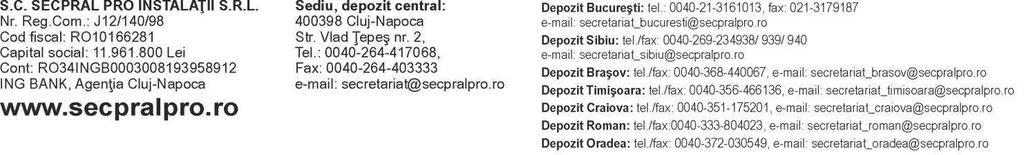 Arad MAXTHERM ARGES Arad Arad Arad Pitesti Curtea de Arges Stefanesti INSTAL IMPEX M.G.L. SERVICE CAZANE INSTAL GROUP ARAD AIR SERVICE DELTA DYROT IMPEX - Arges PROINSTAL PIPE str. Transilvaniei, nr.