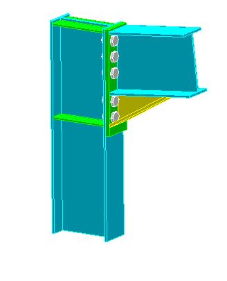 4 Dimensionamento da Estrutura etálica 4.4.3 Ligações Aparafusadas As ligações aparafusadas do presente Projeto foram calculadas a partir do software "Robot Strucural Analysis Professional" e