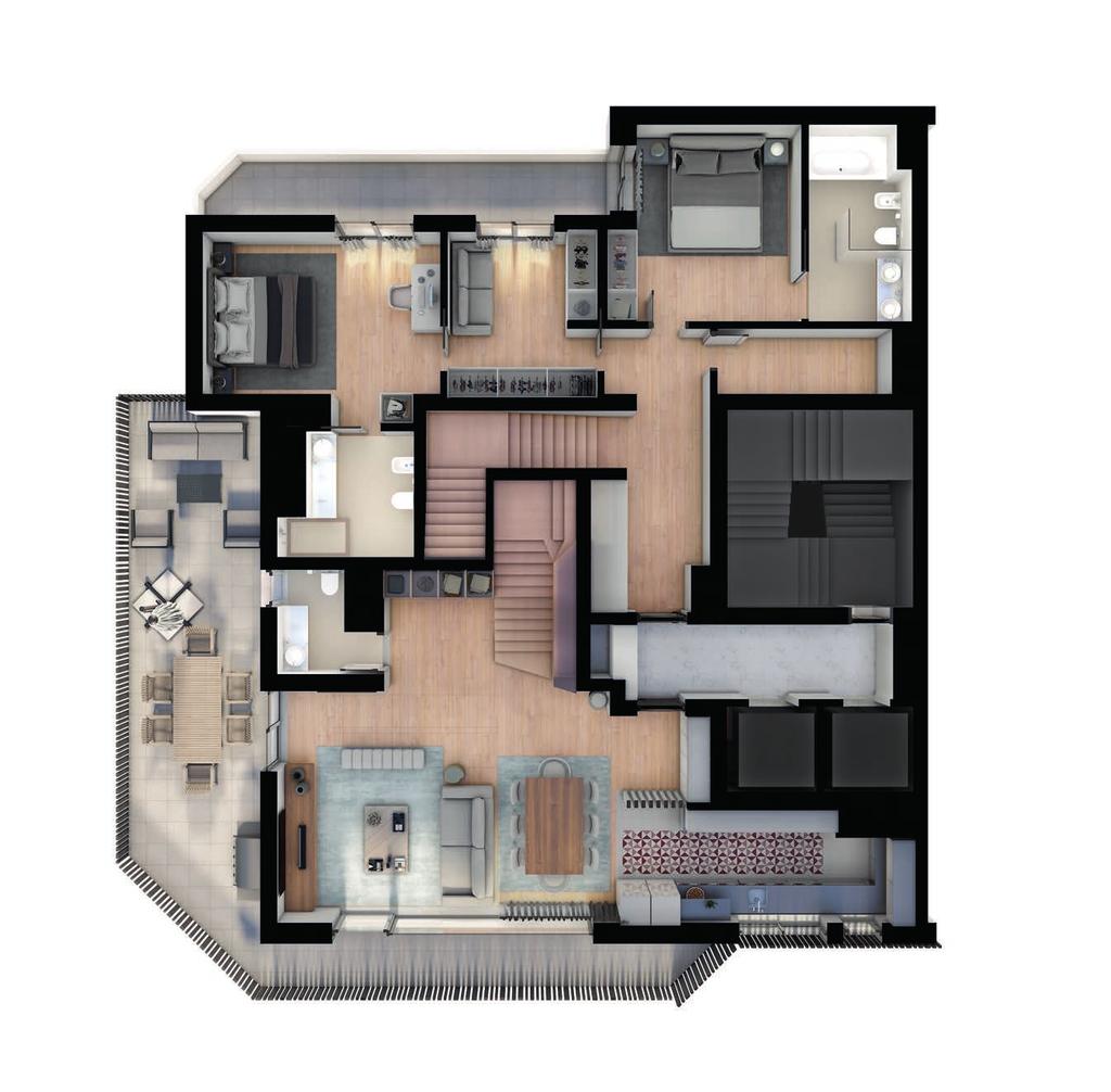 Piso 9 Piso 10 Floor 9 Floor 10 Apartamento T2 Duplex