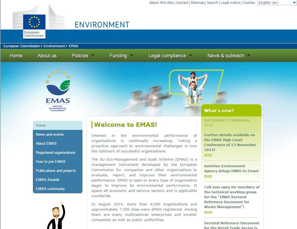 Enquadramento comunitário 4 Site EMAS na CE http://ec.europa.eu/environment/emas/index_en.