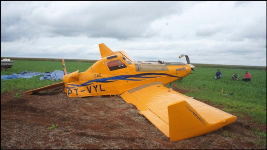 1.1. Histórico do voo A aeronave decolou da Fazenda Chaparral, localizada no município de Balsas, MA, às 10h05min (UTC), para realizar lançamento de sementes de milheto, com um piloto a bordo.