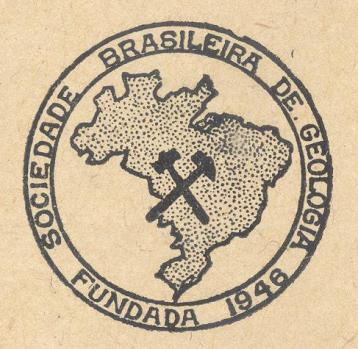 O símbolo composto pelo martelo do geólogo, sua ferramenta de trabalho primordial, contornado pela linha fronteiriça do território brasileiro, mostra claramente que a missão da SBG inspirou os