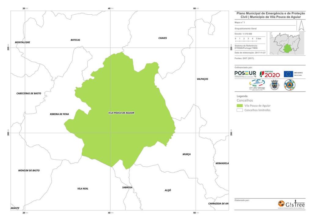 Parte I Enquadramento 3 Finalidade e Objetivos O Plano Municipal de Emergência de Proteção Civil de Vila Pouca de Aguiar é um plano de âmbito municipal.