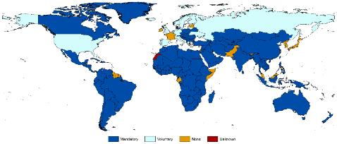 298 Figura 5. Mapa mundial ilustrativo do tipo de legislação para a iodização do sal, existente em cada país, no ano de 2016.