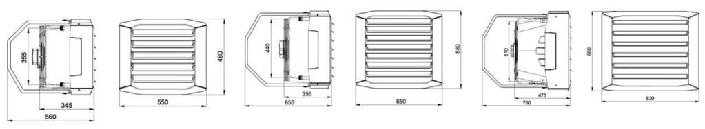 CARATERÍSTICAS VENTILADOR Equipado com um ventilador de 3 velocidades, desta forma conseguese controlar o funcionamento e a efetividade do aerotermo.