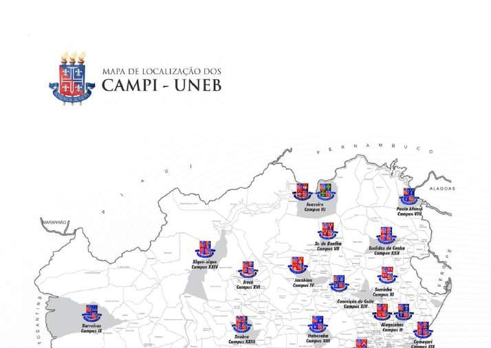 MAPA DE LOCALIZAÇÃO DOS CAMPI