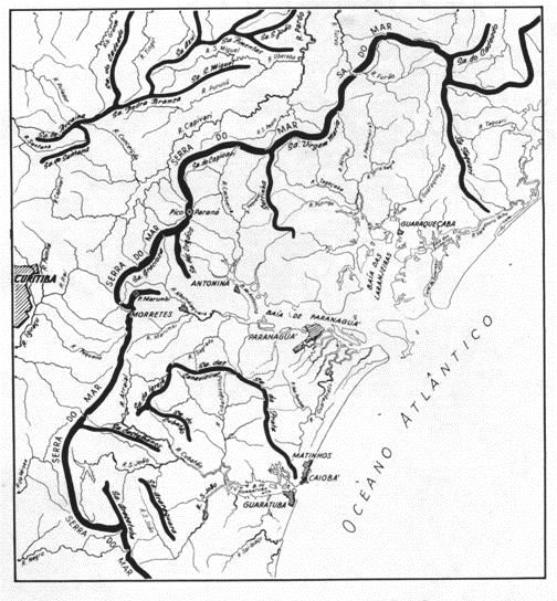 11 R L A N P G Figura 2 Mapa da Bacia Hidrográfica do Atlântico composta pelas seis subbacias representadas pelas letras: R Sub-Bacia do Rio Ribeira; L Sub-Bacia da Baía das Laranjeiras; A Sub-Bacia