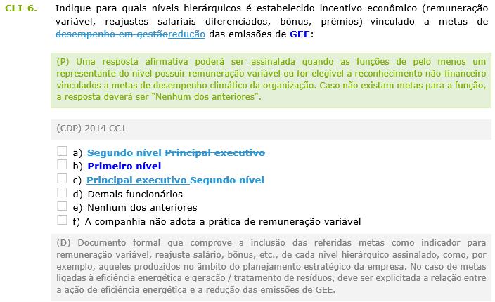 Propostas de ajustes no questionário 2017 Atualização ou revisão de enunciados