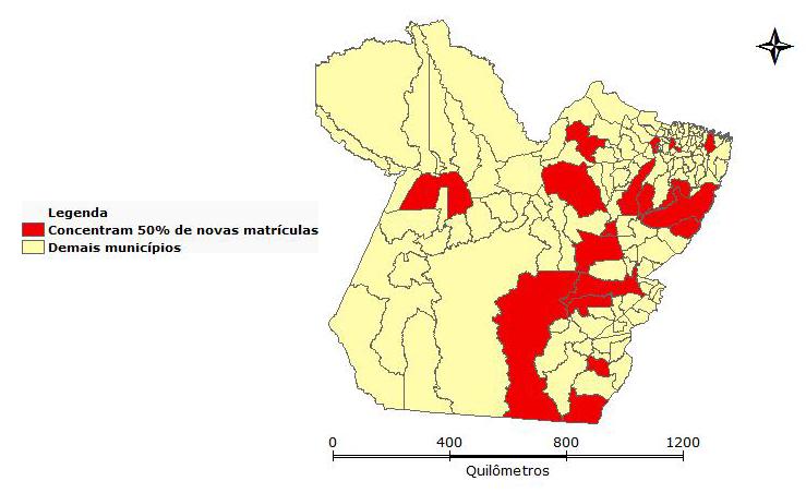 15 Gráfico 3 Distribuição dos Municípios por Faixa de Taxa de Atendimento Escolar 4 e 5 anos - Pará - 2012 65,5% 57,6% 44,6% 35,7% 31,5% 30,8% 2,8% 1,3% 3,3% 17,5% 15,3% 10,3% MENOR QUE 0,25 0,25 A