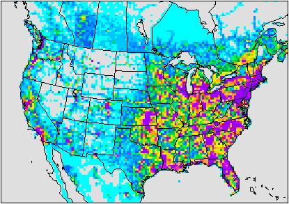 gridded binary Country/state/county estimates Annual estimates Spatial Allocation