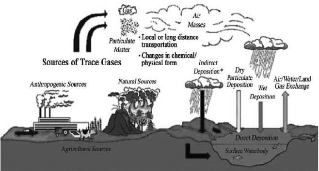 Atmospheric emissions, transport, transformation, and deposition of trace gases Good