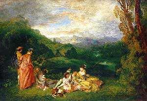 ARCADISMO O pintor francês Watteau é o grande intérprete do refinamento das elites francesas do século XVIII, antes da