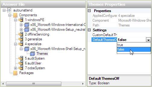 instrutor. Exemplo, Computador1, Ciscoe John. Expanda Microsoft-Windows-Shell-Setup em component 4 specialize na área "Arquivo de Resposta".