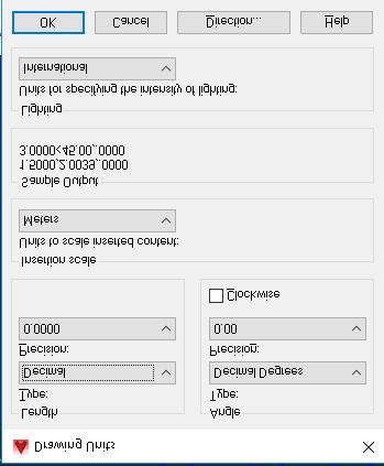 As configurações de unidades de desenho podem ser acessadas utilizando a sequência de cliques apresentada na Figura ou pela linha de comando, digitando UNITS.