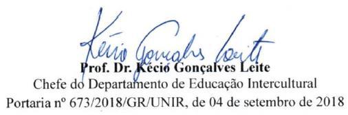 5. CANDIDATOS CONVOCADOS: TABELA 1 - PROFESSORES INDÍGENAS 4 VAGAS Inscrição Nome Nascimento Formação Professor Classificação 433 JOSÉ AIKANÃ 12/11/1977 Magistério Indígena Sim 43º TABELA 2 -